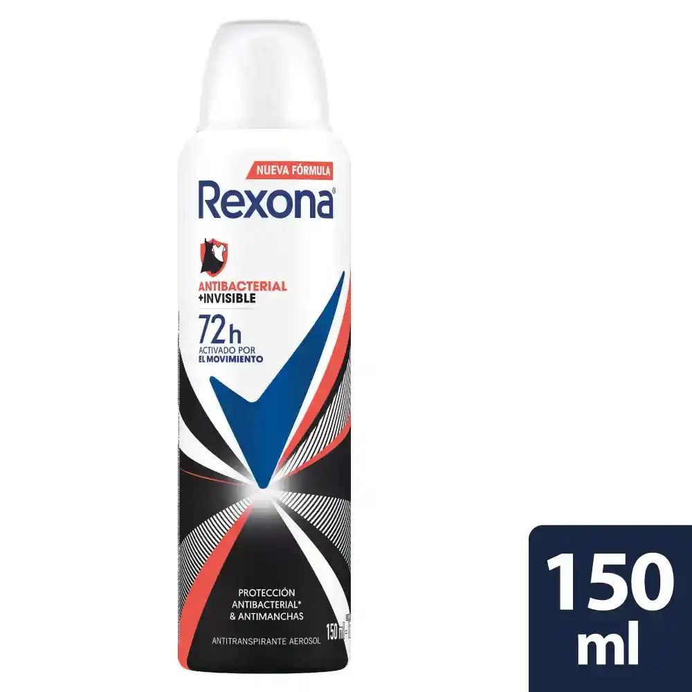 Rexona Desodorante Antibacterial Invisible en Aerosol