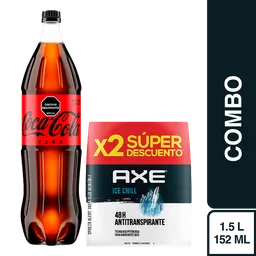 Combo Coca-Cola Zero + Axe Desodorante Hombre Ice Chill 2 Und