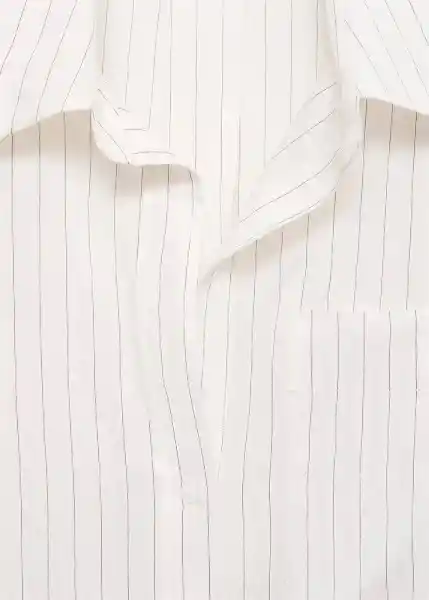 Camisa Zaro Offwhite Talla L Mujer Mango