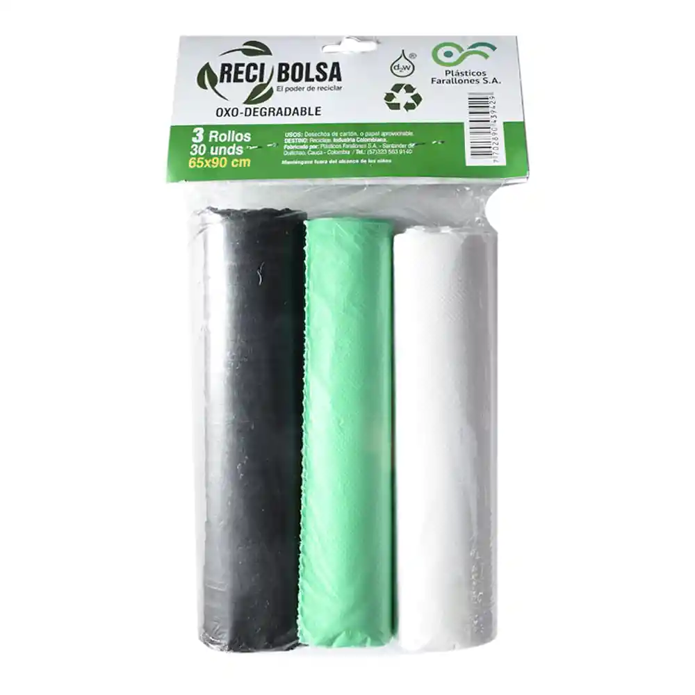 Bolsa Para Basura Recibolsa Kit 65xunds