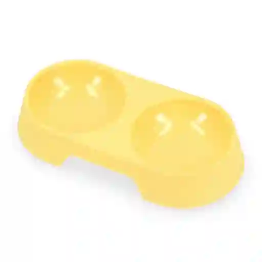 Plato Plástico Doble Amarillo