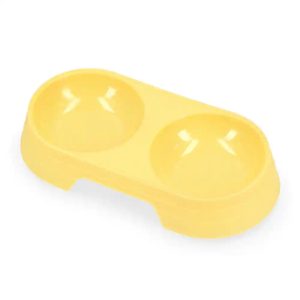 Plato Plástico Doble Amarillo