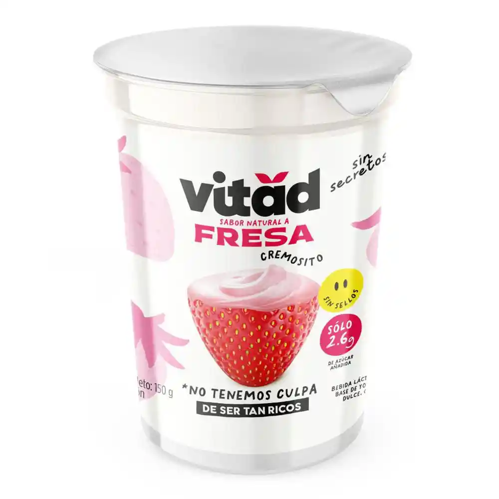 Bebida Vitad Lactea Base Yogur Fresa Cremos (150 Gr)