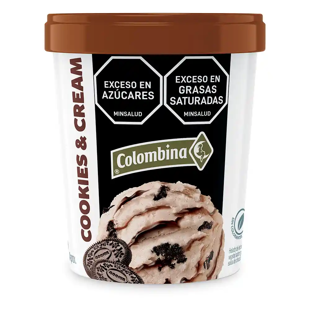Colombina Helado Cremoso Sabor a Cookies y Cream