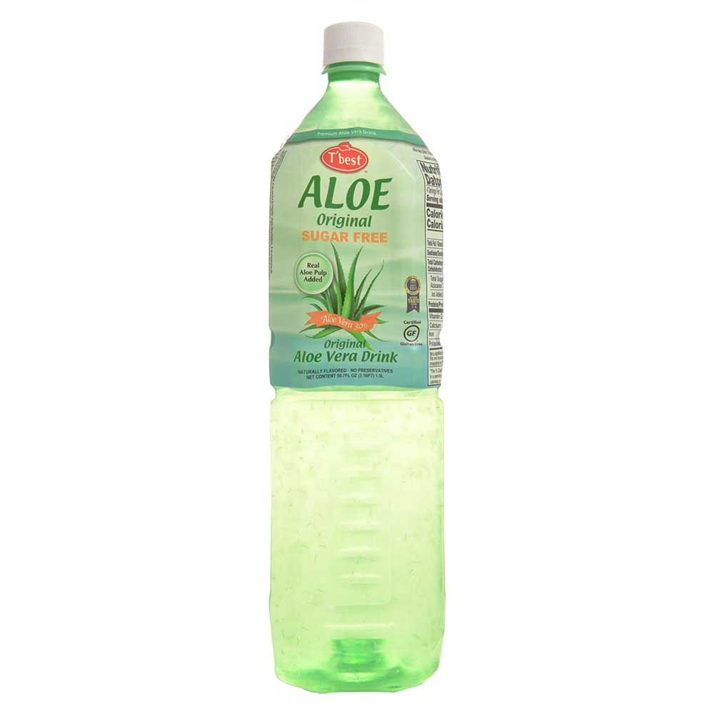 T Best Bebida de Aloe Vera Pulpa Real Original sin Azúcar 1.5 l