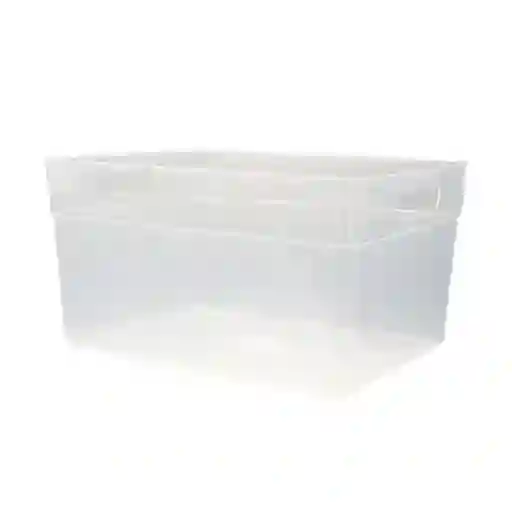 Canasto Transparente Con Asa 34x26x20 Cm Krea