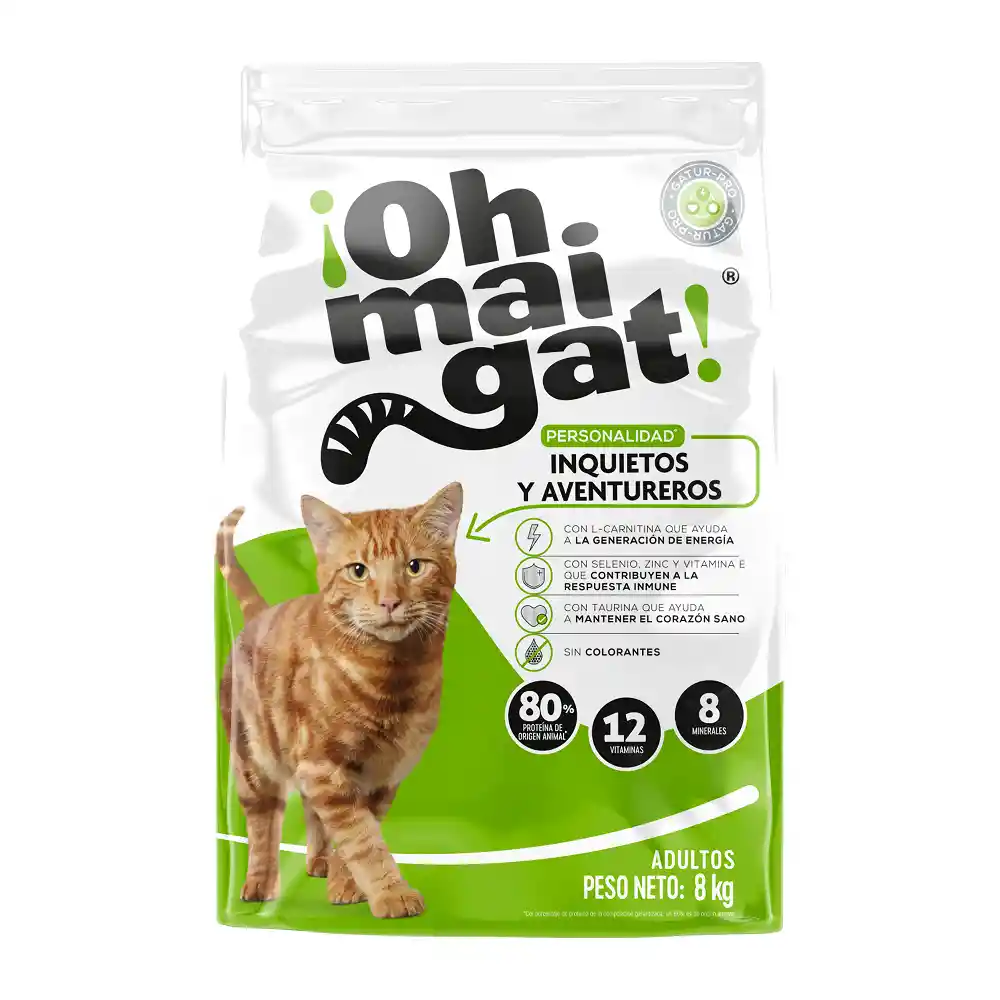 Ohmaigat Alimentos para Gatos Inquietos 8kg