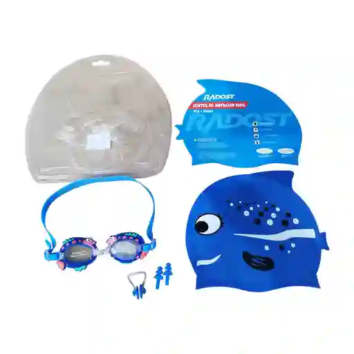 Lentes de Natación Kids Pez + Gorra Radost