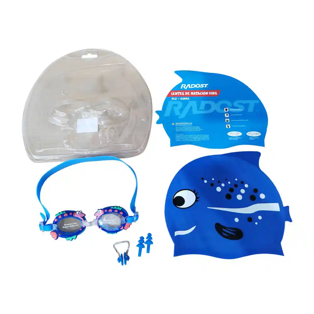 Lentes de Natación Kids Pez + Gorra Radost