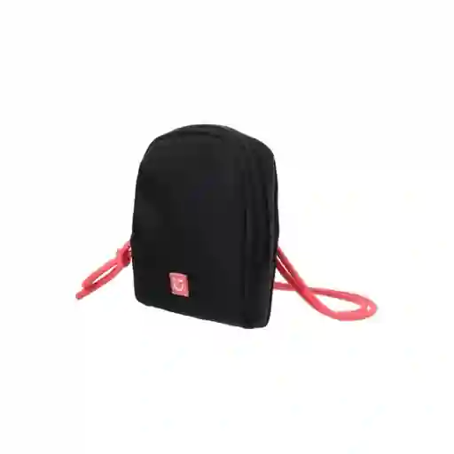 Monedero Ovalado Con Correa Negro Serie Miniso
