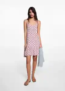 Vestido Playa Fresa Talla 21 Niñas Mango