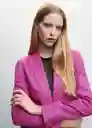 Blazer Americana Boreli Morado Talla 42 Mujer Mango