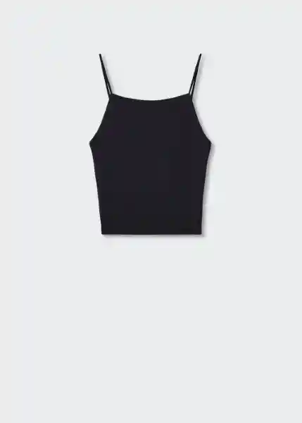 Top Hugo Negro Talla M Mujer Mango