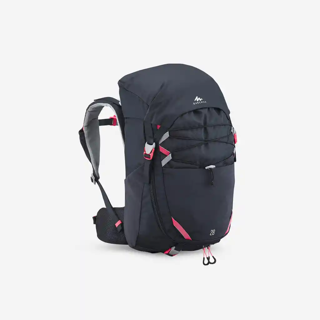 Morral de de Senderismo Para Niños Quechua Mh500 Negro-rosado