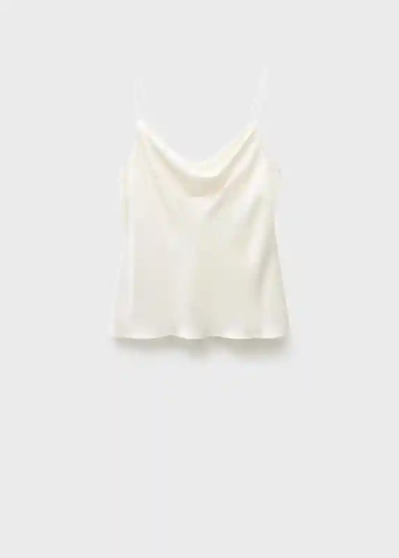 Top Bernad Off White Talla Xs Mujer Mango