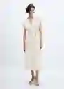 Vestido Ali-W Off White Talla M Mujer Mango