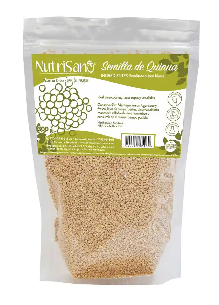 Nutrisano Semilla de Quinua Orgánica