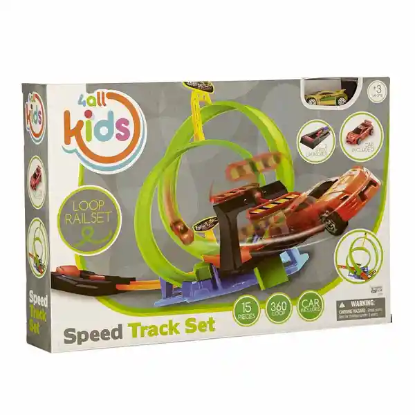 4all Kids Pista Con Lanzador y 2 Loop