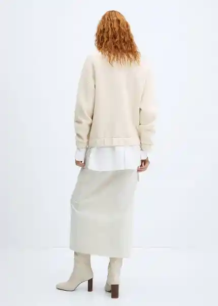 Abrigo Grandes Crudo Talla M Mujer Mango