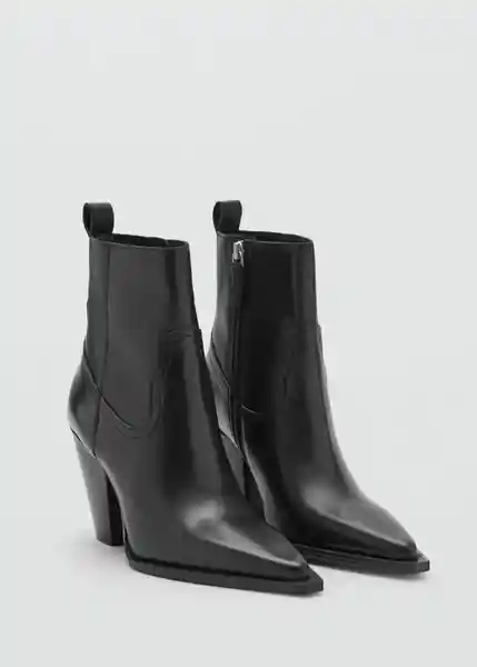 Botines Choco Negro Talla 38 Mujer Mango