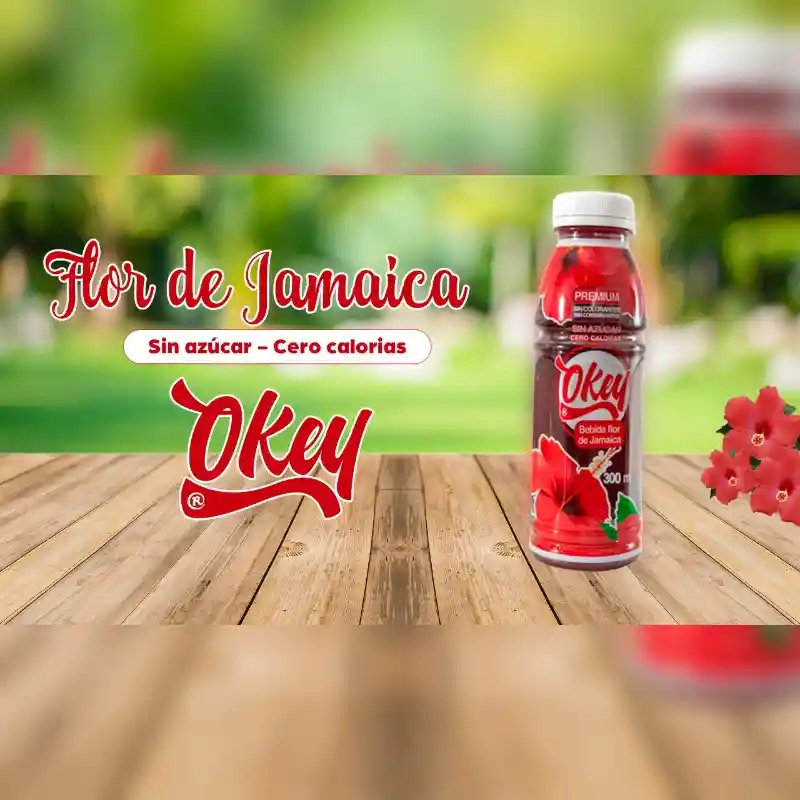 Okey Bebida Flor de Jamaica sin Azúcar