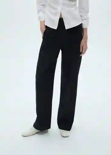 Pantalón Wanda Negro Talla 36 Mujer Mango