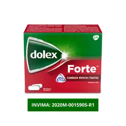 Dolex Acetaminofen Forte Alivio del dolor fuerte Rápida absorción x 96