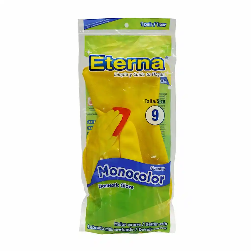 Eterna Guante Monocolor Doméstico Amarillo Talla 9
