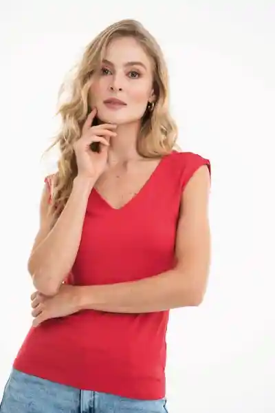 Top Blend Color Rojo Puro Talla S Ragged