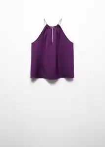 Top Chain-X Violeta Talla L Mujer Mango