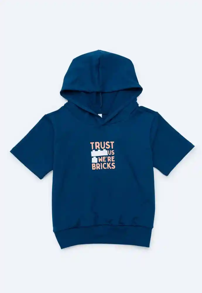 Camiseta Manga Corta 2t-azul