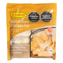 K Listo Snack Dedo de Queso Coctel