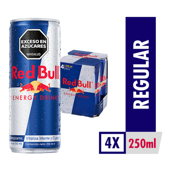 Red Bull Bebida energizante 250 ml x4 latas