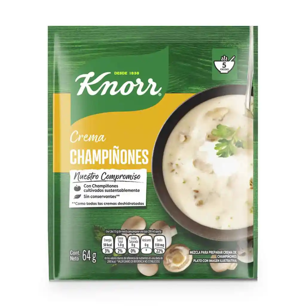 Knorr Mezcla para Preparar Crema de Champiñones