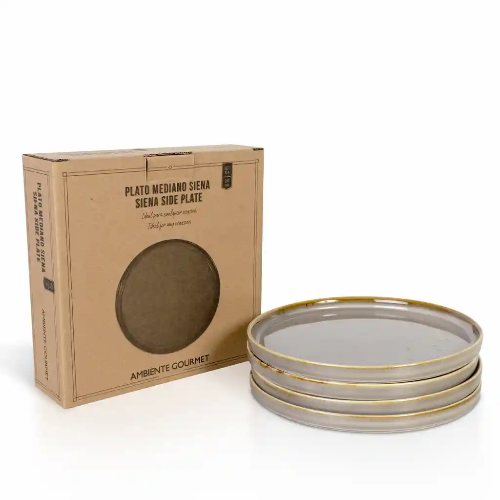 Set Plato Mediano Siena 20 cm Ambiente Gourmet