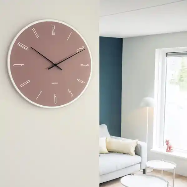 Inkanta Reloj de Pared Numeros Espejo Rosa