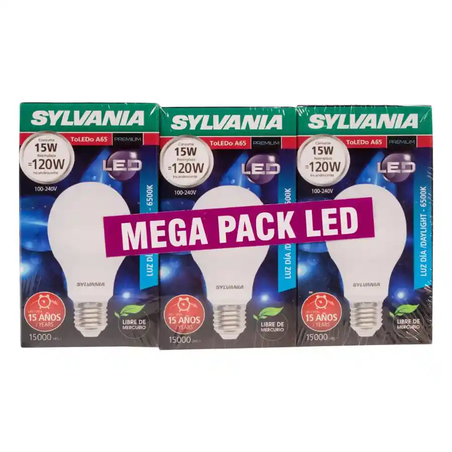 Bombillo Sylvania Led 15w X3 Unds Of