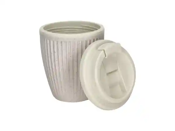 Vaso Con Tapa Beige Casaideas