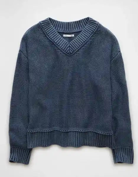 Suéter Tejido Mujer Azul Talla: X-SMALL 1447766 American Eagle