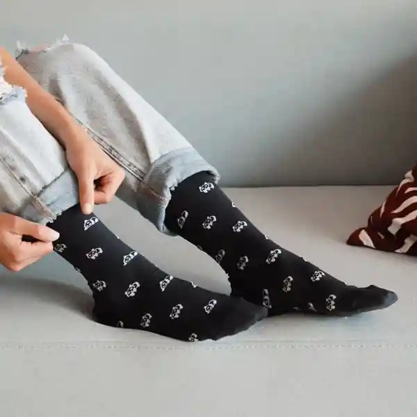 Giraffe Cool Medias Descanso Gris y Amarilla Talla 9-11