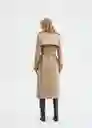 Abrigo Trench Storm Beige Talla M Mujer Mango