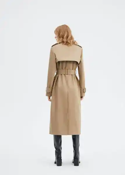 Abrigo Trench Storm Beige Talla M Mujer Mango