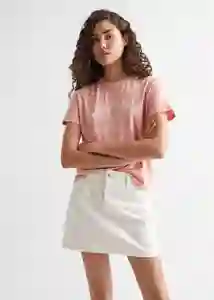 Falda Yoke Off White Talla 19 Teen Niñas Mango