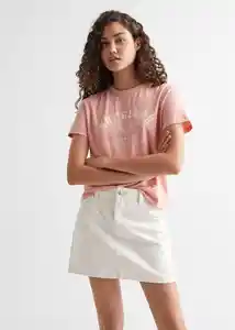 Falda Yoke Off White Talla 19 Teen Niñas Mango