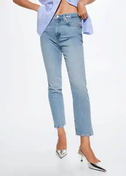 Jeans Claudia Tejano Medio Talla 36 Mujer Mango