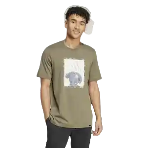 Adidas Camiseta Manga Corta Lifestyle de Hombre Verde Talla S