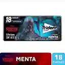 Chicle Trident Sin Azúcar Sabor Menta 18 Und