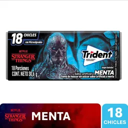 Chicle Trident Sin Azúcar Sabor Menta 18 Und