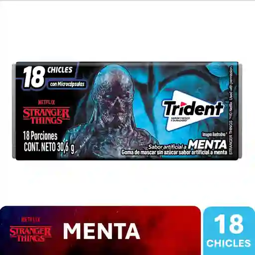 Chicle Trident Sin Azúcar Sabor Menta 18 Und