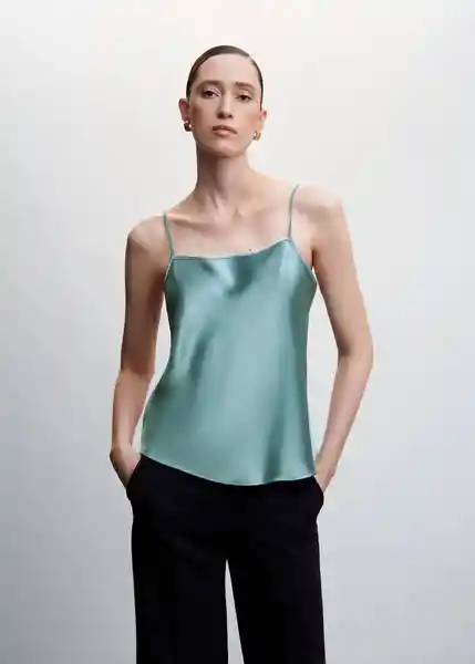 Top Llanes Agua Talla 24 Mujer Mango